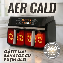 Friteuza cu aer cald iHunt Bro Dual Air Fryer 10L - Img 2
