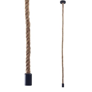 Lustra tip franghie, 1 x E27, max 60W, 100 cm, Bossram - Img 2