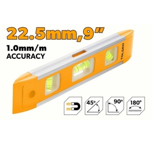 Mini-nivela Tolsen cu magnet 22,5 cm - Img 2