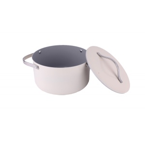 Oala cu capac, diametru 20 cm, 2.7 litri, 5 straturi, invelis antiaderent, manere nituite, ZLN-0866, Zilan - Img 2