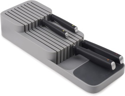 Organizator cutite pentru sertar, 18 compartimente, 40 x 14 x 7,5 cm, Gri - Img 2