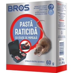 Otrava pentru sobolani, statie pentru momeala, 60 g, Bros