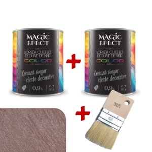 Pachet 1+1, vopsea decorativa, Sweet Brown, interior, 1.8 litri, Magic Efect