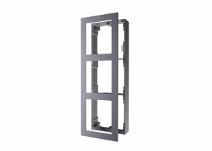 Panou frontal pentru 3 module videointerfon modular Hikvision DS-KD-ACW3; permite conectarea a 3 module de videointerfon modular; mo ntareaplicata; material aluminiu; dimensiuni: 320.8mm x 107mm × 4mm;