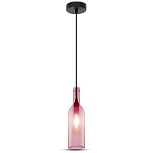Pendul Sticla roz E14 V-TAC