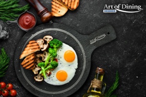 PLATOU ARDEZIE ROTUND CU MANER, 28X20 CM, COOKING BY HEINNER - Img 2