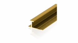 Profil de imbinare tip H, pentru panouri SPC de 3 mm, finisaj auriu, 2.95 metri