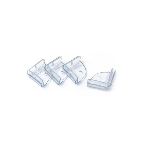 Protectie transparenta autoadeziva sau prin holzsurub pentru colturile mobilei, set 4 bucati - Siguranta optima pentru copii - Img 3
