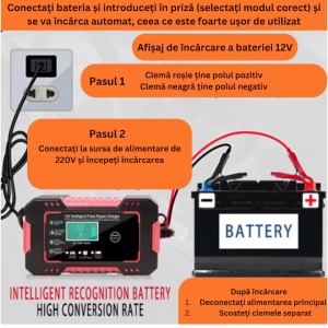 Redresor sau incarcator auto, 180 W, 12 V, afisaj digital, Carmax - Img 3