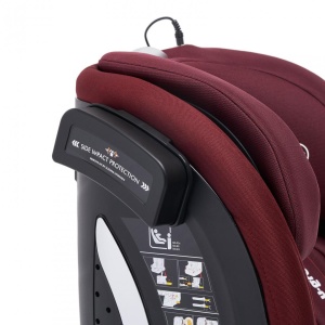 Scaun auto I-size U-Grow Goldfix Plus, isofix, 76-150 cm (9-36 kg), boxa bluetooth, rosu - Img 9