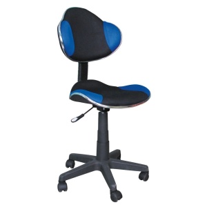 Scaun birou copii SL G2, Ergonomic, Stofa, Inaltime reglabila, Cadru polipropilena, 60 kg, Albastru Negru