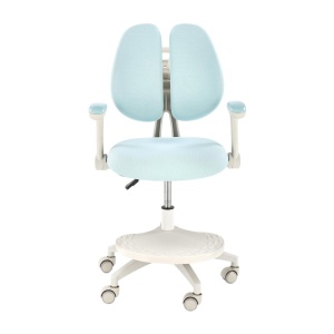 Scaun birou ergonomic pentru copii HM Panco, ajustabil pe inaltime si adancime, mesh, suport pentru picioare, 70 kg, bleu - Img 3