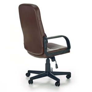 Scaun birou HM Denzel, Piele ecologica, Directorial, Mecanism balansare, Inaltime ajustabila, 102 kg, Maro - Img 2