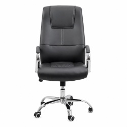 Scaun birou OFF 324, piele ecologica, mecanism de balans, cadru cromat, 110 kg - Img 3