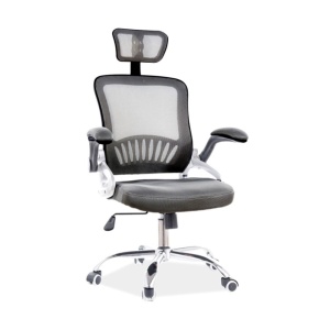 Scaun birou SL Q831, mesh, mecanism de balans, cotiere reglabile, rotatie 360 , suport lombar, 100 kg, negru