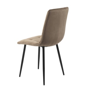 Scaun de living si bucatarie KL Mady, metalic, tapitat cu stofa,100 kg, 44x39x89 cm, bej - Img 3