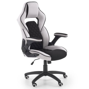 Scaun directorial ergonomic, HM Sonic, brate reglabile, mecanism de balans, baza polipropilena, rotire 360 , 100 kg, negru gri