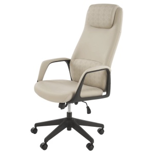 Scaun directorial HM Razor, piele ecologica, mecanism multiblock, tetiera integrata,120 kg, bej - Img 2
