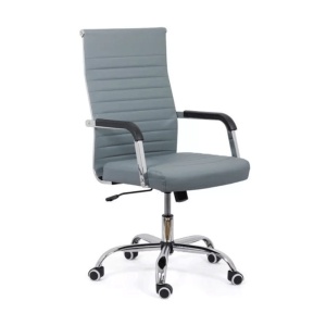 Scaun directorial OFF 319, ergonomic, piele ecologica, mecanism balans, baza cromata, 110 kg