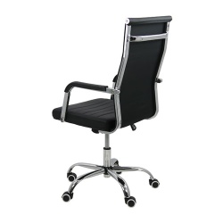 Scaun directorial OFF 319, ergonomic, piele ecologica, mecanism balans, baza cromata, 110 kg - Img 2