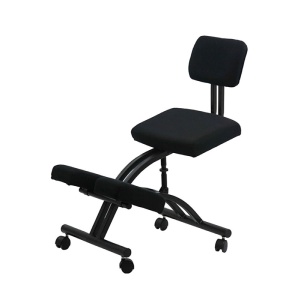 Scaun kneeling chair OFF 094, stofa, ajustabil inaltime, postura corecta, 100 kg, negru - Img 2
