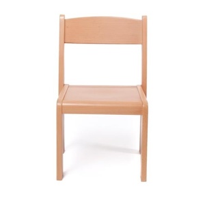 Scaun lemn gradinita Bambi, H31, natur - Img 2