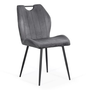 Scaun living BUC204, catifea, structura metalica, ergonomic, spatar cu maner, 120 kg