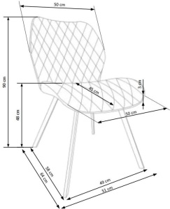 Scaun living HM K360 galben mustar - Img 2