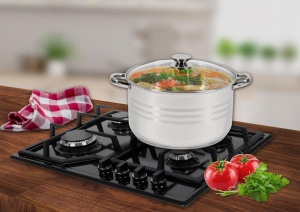 SEMIOALA INOX+CAPAC, 26x14,5 CM, 7 L, MYRA, COOKING BY HEINNER - Img 4