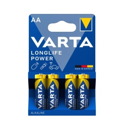 Set 4 baterii alcaline, AA / LR6, Varta