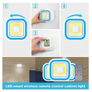 Set de 3 lampi LED de noapte cu telecomanda - Img 2