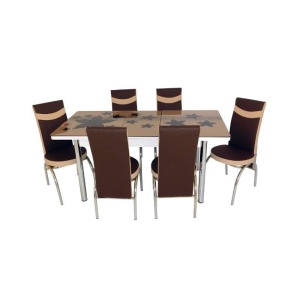 Set masa extensibila cu 6 scaune 2361 - design eleganta si functionalitate - Img 1