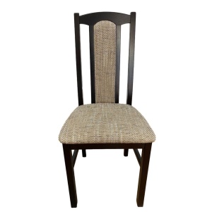 Set masa extensibila lemn masiv, living si bucatarie, DM4 Maxima, blat MDF Furniruit, colturi rotunjite, 120-150x70x76 cm si 4 scaune DM7 Boston, lemn, stofa, 120 kg, wenge - Img 3