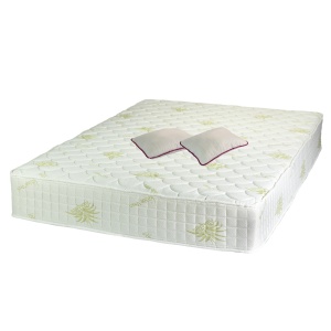 Set Saltea cu arcuri impachetate individual, Pocket Spring Milano, 160x190x24cm, fermitate mediu spre soft, sistem de aerisire perimetral, Saltex plus 2 perne matlasate microfibra 50x70cm, lavabile la 60 C