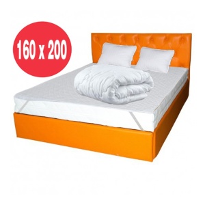 Set Saltea cu spuma, Mercur Comfort Flex Plus 160x200x20cm, fermitate mediu spre tare, hipoalergenica, husa detasabila, Saltsib plus 2 perne matlasate 50x70cm, lavabile la 60 C, husa microfibra, antialergica si pilota vara, densitate 200g m ², 180x200cm - Img 3