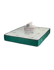 Set Saltea ortopedica, Memory Foam Crin, 180x200x25cm, fermitate tare, cu spuma poliuretanica, memory foam 5 cm, sistem de aerisire perimetral, Salt Confort plus 2 perne matlasate, 50x70cm, husa hipoalergenica si pilota vara, microfibra, 200x220cm