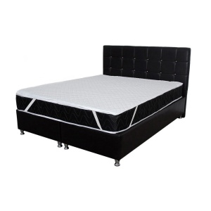 Set Saltea ortopedica, Praga 140x200x22 cm, cu plasa de arcuri tip Bonell, box spring system, fermitate medie, sistem de aerisire perimetral, Saltsib plus husa hipoalergenica, microfibra, lavabila la 95 C - Img 3