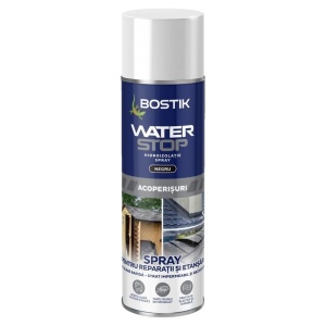 Spray hidroizolant, etansare, acoperisuri, Waterstop, negru, 500 ml, Bostik