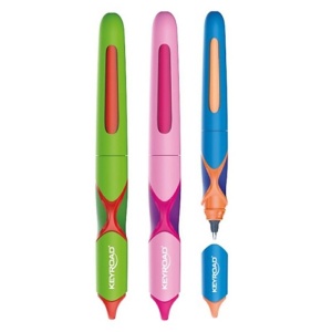 Stilou cu 2 rezerve, grosime varf 0.7 mm, grip ergonomic, diverse culori