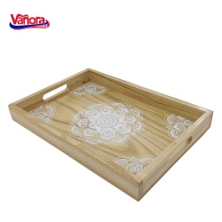 TAVĂ DIN LEMN PENTRU SERVIRE CU MODEL MANDALA, VANORA HOME - Img 3