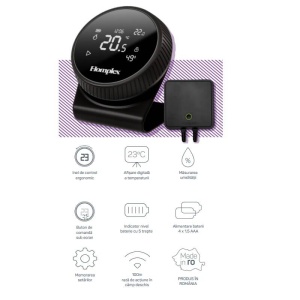 Termostat ambiental programabil controlat prin internet NX1 WIFI gri - Img 2