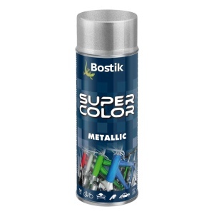Vopsea spray, argintiu metalizat, interior / exterior, 400 ml, Bostik