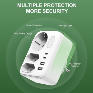 Adaptor Priza Gelux cu 7 conexiuni si intrerupator - Img 3