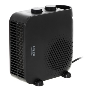 Aeroterma de podea, 2000 W, 2 trepte incalzire, termostat reglabil, aer cald / rece, AD-7725B, Adler, Negru