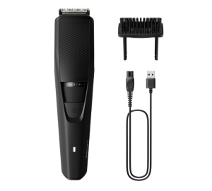 Aparat de tuns barba PHILIPS Seria 3000 BT3234/15, Lame din otel inoxidabil cu ascutire automata, 0.5-10mm, Utilizare fara fir, 60 min, Negru, L x A x I (mm) 71x142x225 - Img 2