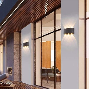 Aplica LED exterior Monty, 6W, lumina calda 3000K, negru, corp iluminat perete - Img 3