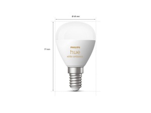 Bec LED inteligent Philips Hue P45, Bluetooth, E14, 5.1W, 470 lm ,luminaalba (2000-6500K) - Img 2