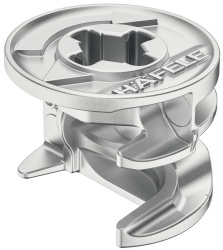 Bolt dublu set 4 bucati, cu cama, montaj unghiular, sistem Minifix, Hafele - Img 3