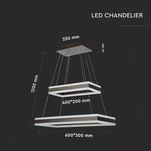 Candelabru LED rectangular 2 nivele 115W - Img 3