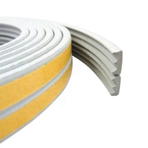 Cheder autoadeziv, profil E, etansare usi si ferestre, 9 mm x 4 mm x 6 m, Gri